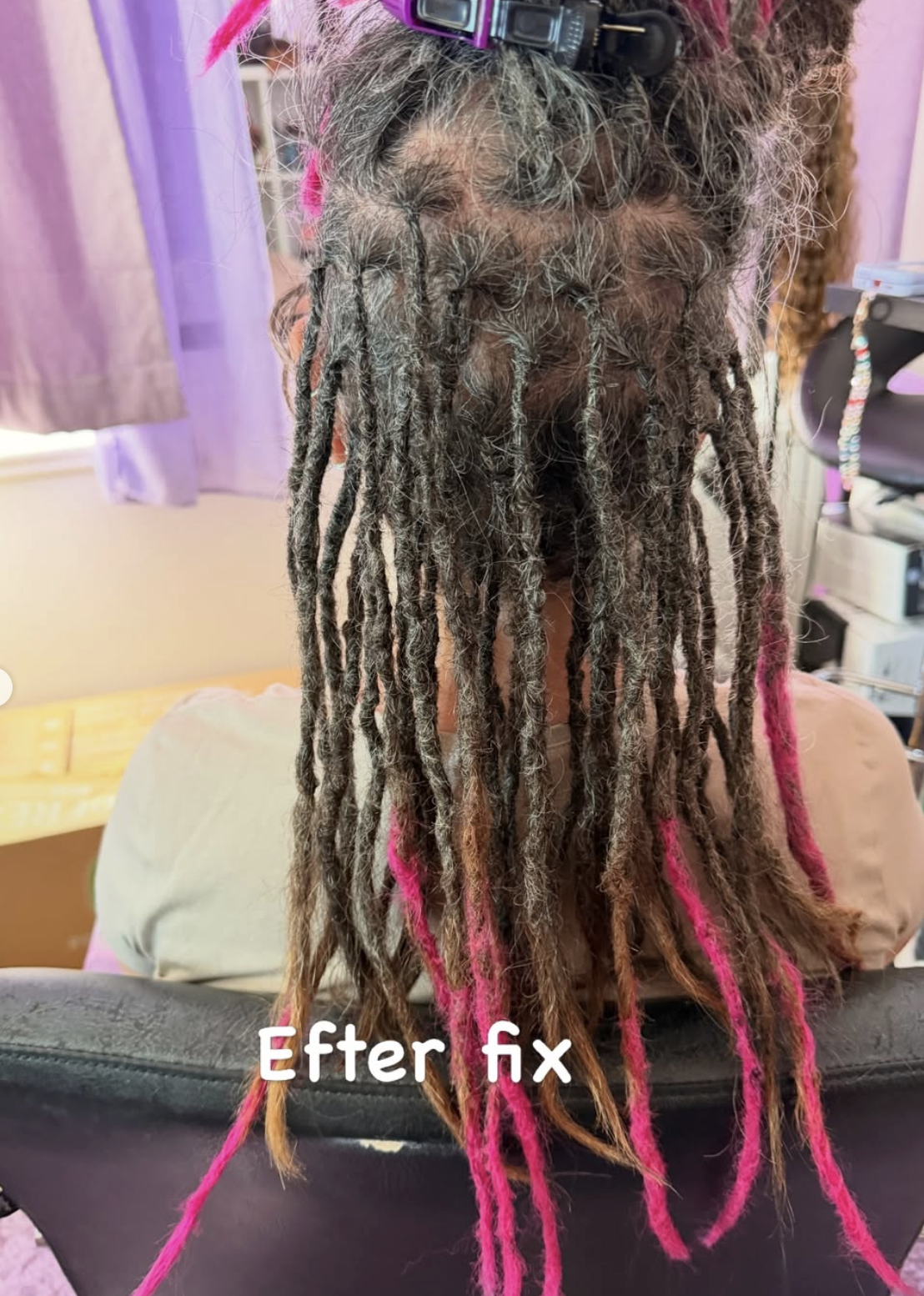 Dreadlocks efter underhåll och dreadfix